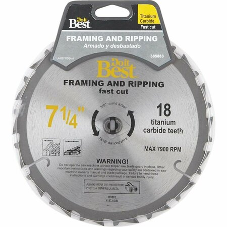 ALL-SOURCE Professional 7-1/4 In. 18-Tooth Ripping Circular Saw Blade 415731DB